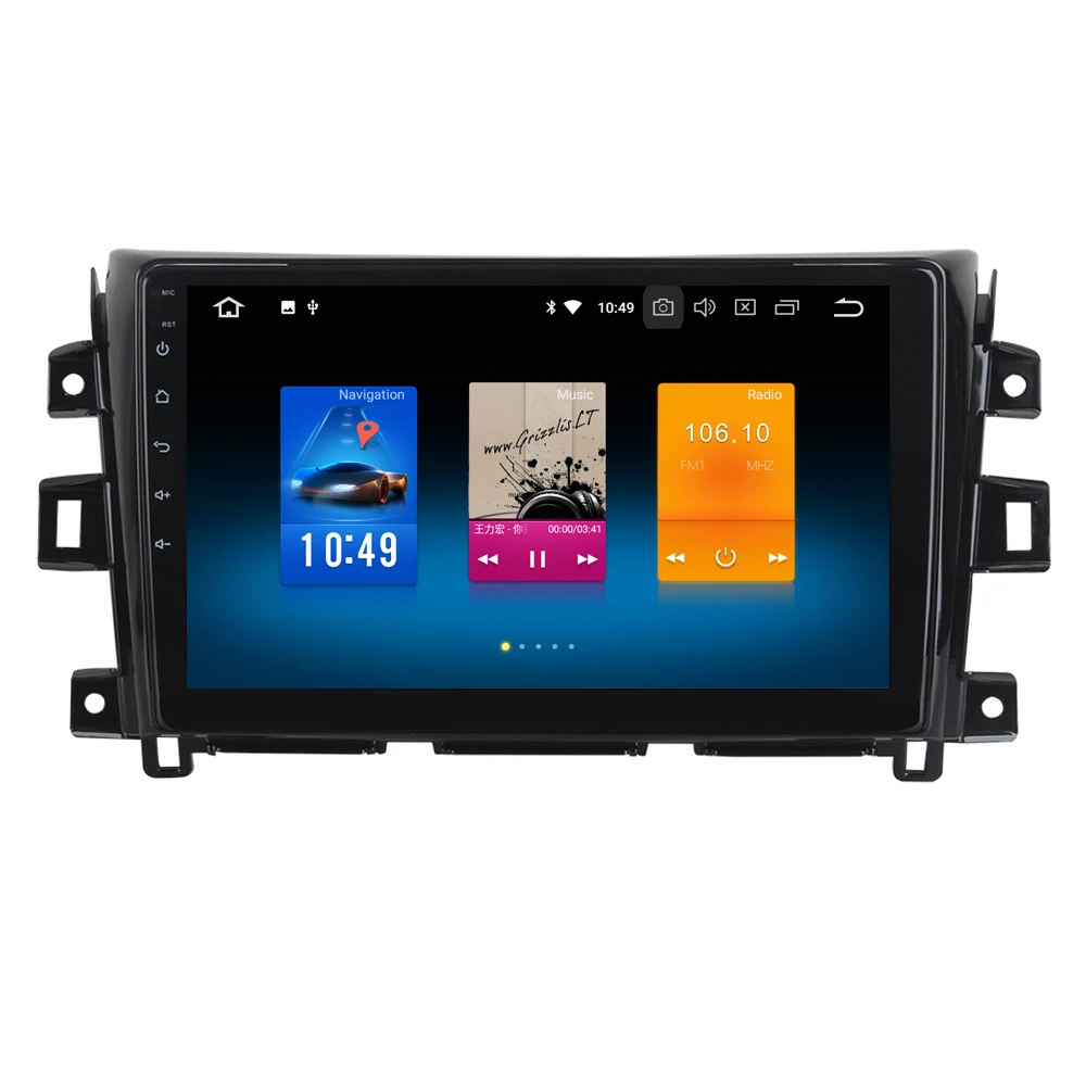 RoverOne автомобильный Радио gps для Nissan Navara NP300 Android 9,0 Восьмиядерный сенсорный экран мультимедийный плеер головное устройство