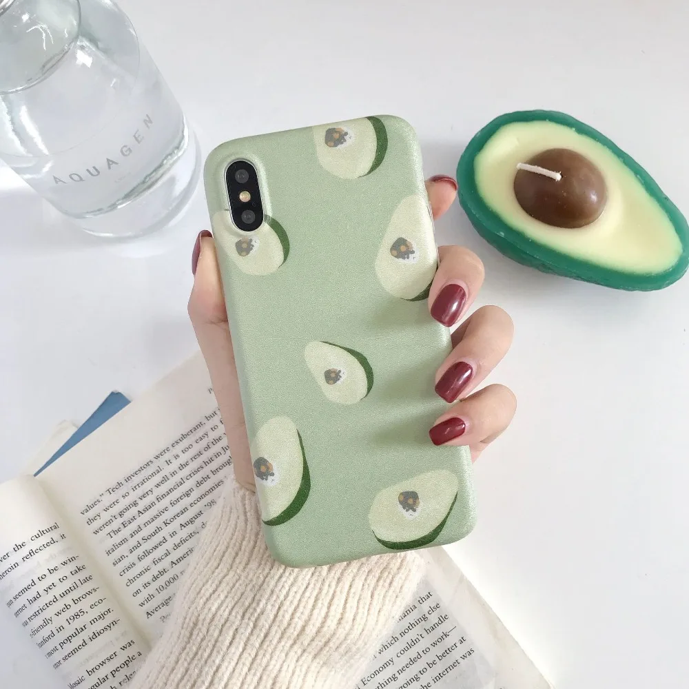 PGSD простой томатный Чехол для мобильного телефона с авокадо iphone XS MAX XR apple 7/8 Plus 6S