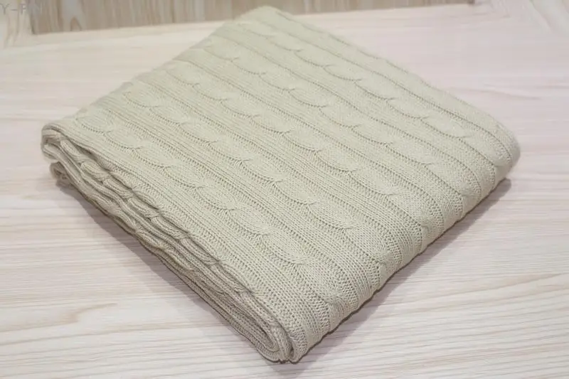 Quality 100% Cotton Cable Knit throw or blanket. Bed lounge cover and Soft cotton bed | Дом и сад
