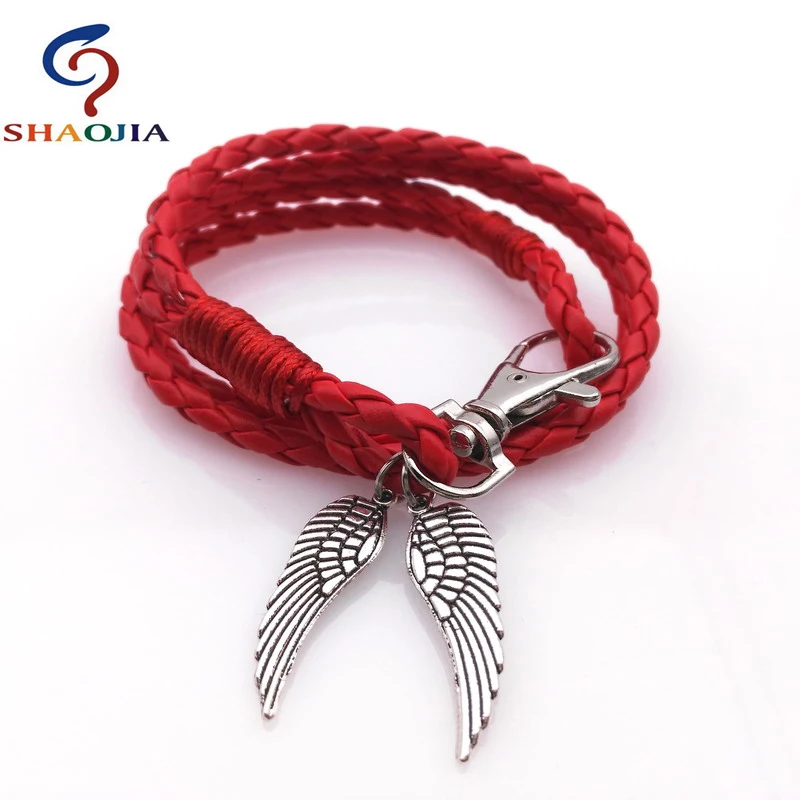 Новый стильный браслет с красными крыльями в стиле панк 2020 Горячая распродажа!