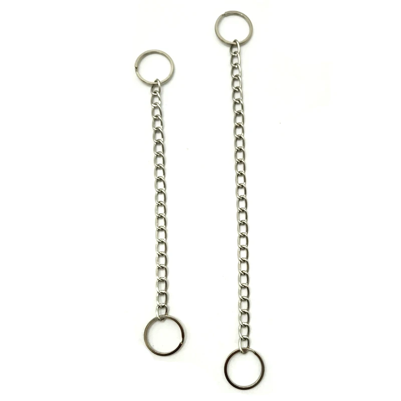 Металлический двойной Сплит Брелок кошелек цепь Соединительный ключ крюк
