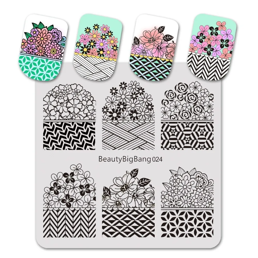 FL0038-2A Beautybigbang штамповочные пластины милая сова дерево цветок изображение для дизайна ногтей штамповка лаковые пластины инструмент для печати Трафарет Шаблон - Цвет: FL0038-2A