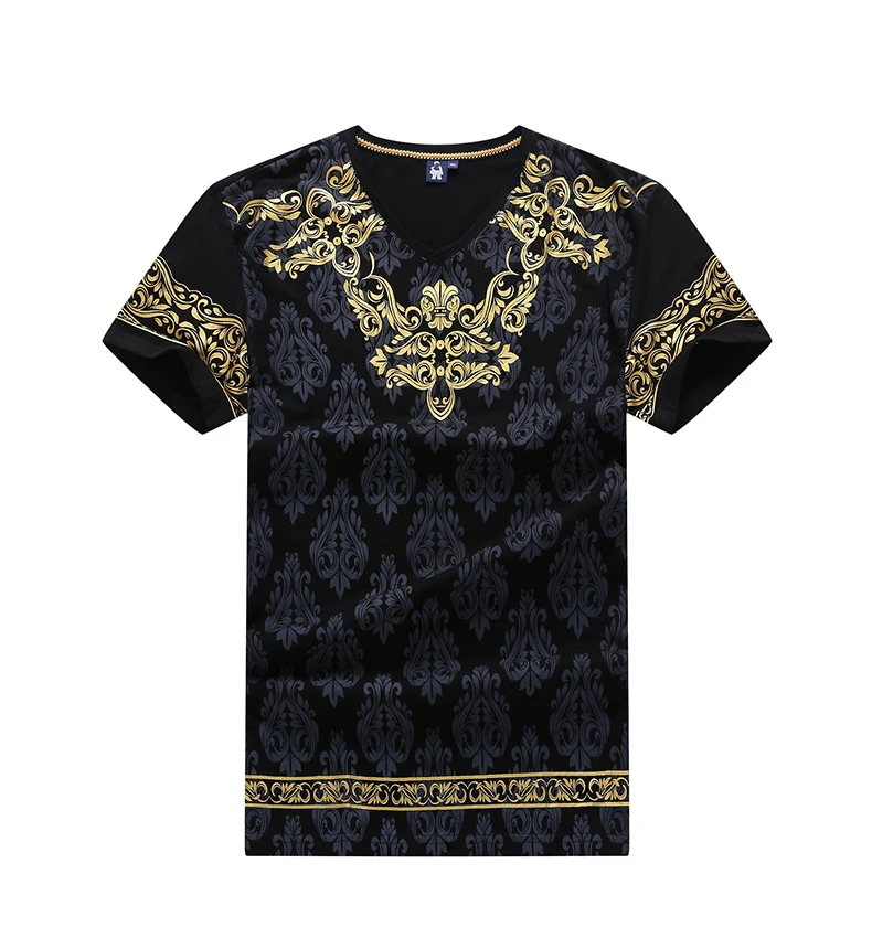Мужская футболка в стиле хип-хоп, 5XL, 6XL, 7XL, этнический стиль, принт, большой размер, Мужская футболка с v-образным вырезом, короткий рукав, летние мужские футболки, новинка