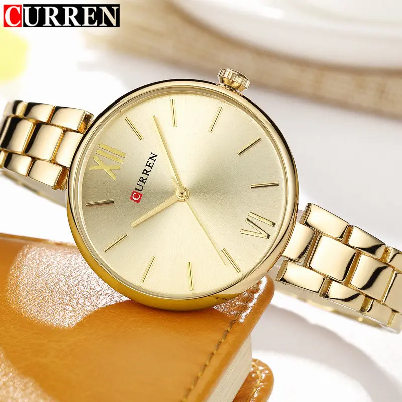 2018 Curren Womens Watches Top Brand Luxury Gold Bracelet Quartz Watch Ladies Dress Fashion Wristwatch Jewelry Relogio Feminino | Наручные