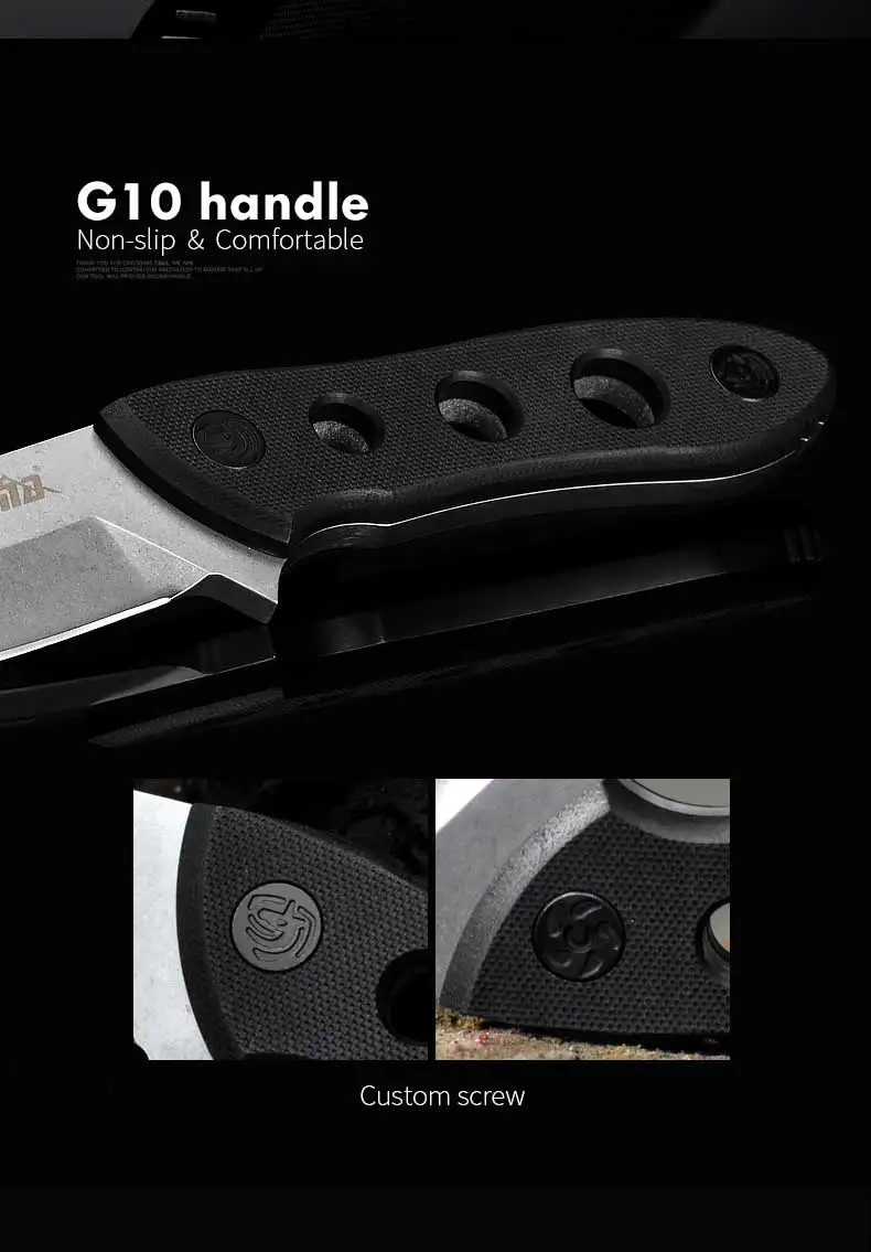Охотничий нож CIMA GD10 Full Tang D2, нож с фиксированным лезвием, тактическое снаряжение военного класса