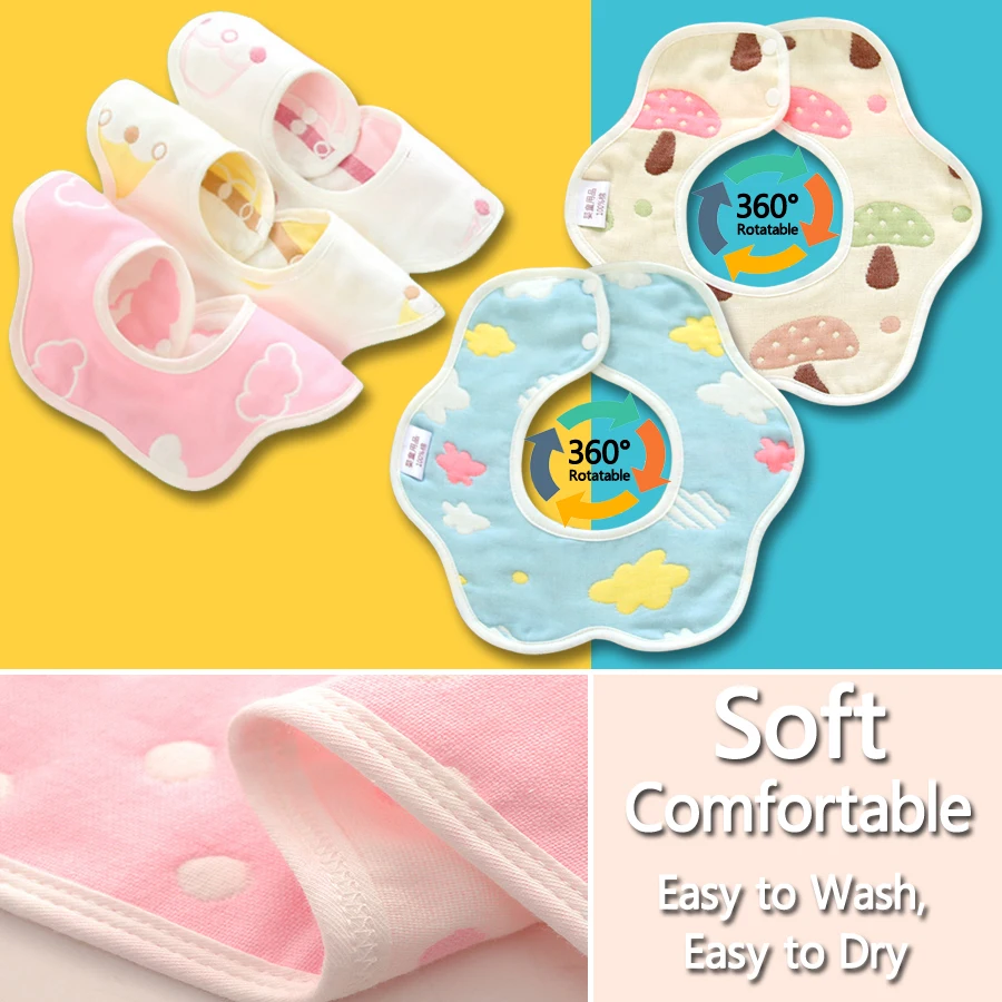 Детские нагрудники детский шарф хлопковый слюнявчик для кормления детей