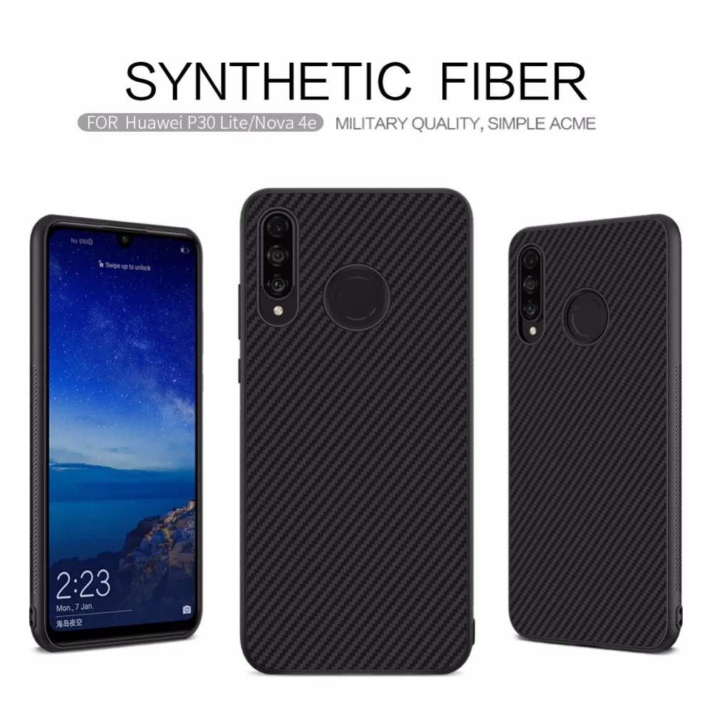 Чехол для huawei P30 Lite Nillkin из синтетического углеродного волокна PP, защитный чехол-накладка для huawei P30 Lite