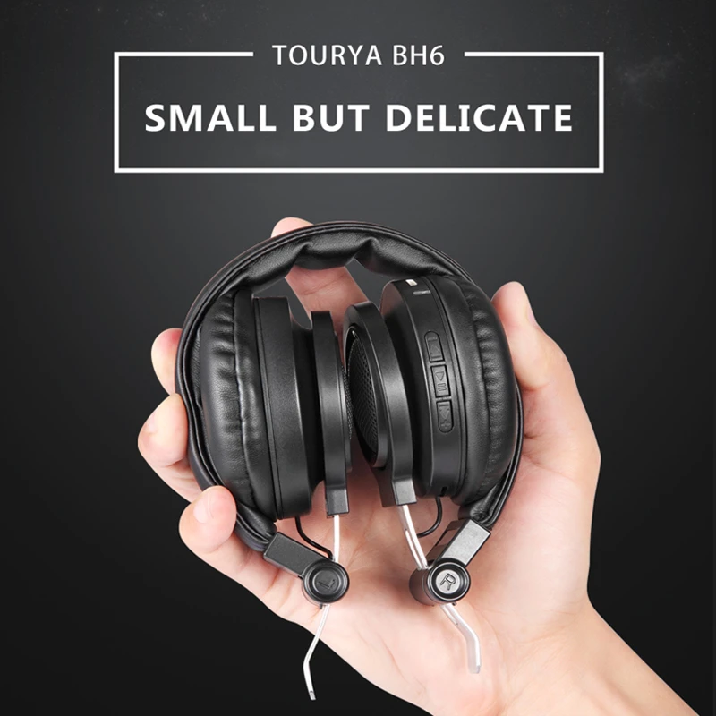 Беспроводные наушники Tourya BH6 Bluetooth вкладыши с басами гарнитура микрофоном для ПК