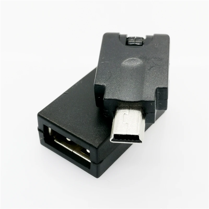 Адаптер Mini 5 Pin папа USB 2 0 мама otg Type A угол вращения 360 градусов внешний адаптер для