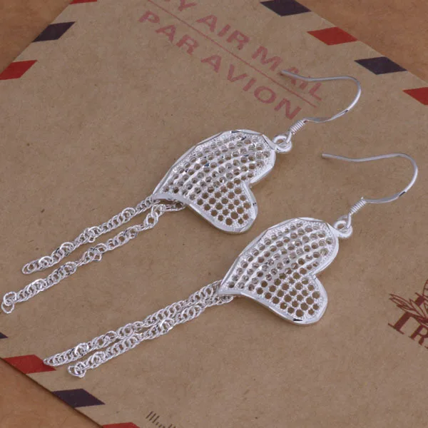 Free Shipping Wholesale MOTHER'S DAY gift 925 Sterling silver Earrings Womens Elegant Fashion Dangle pendants WE063 | Украшения и