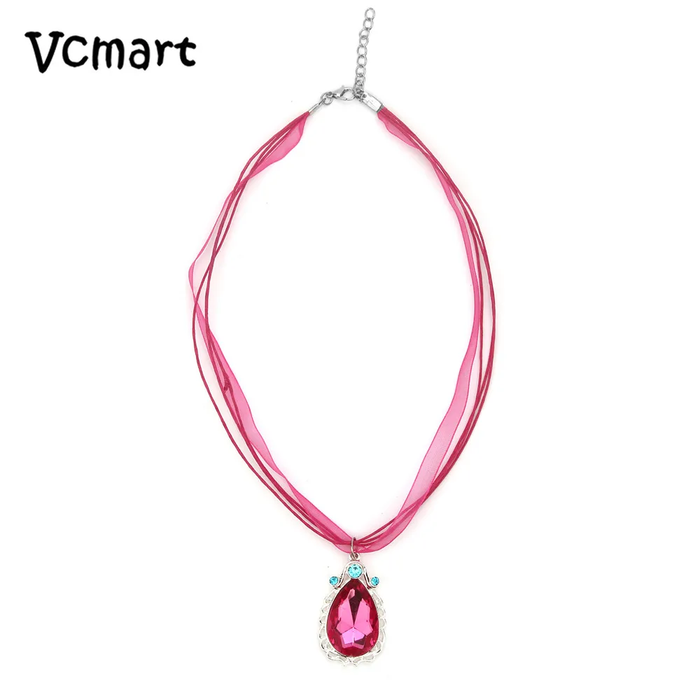 Vcmart 1 шт. лента София ожерелье Принцесса София первая цепочка ожерелье с розовой каплей амулет кулон
