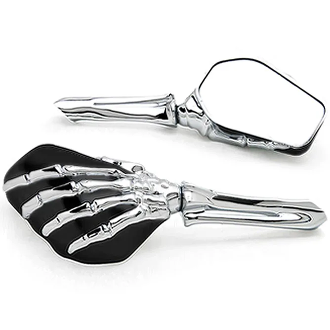 

Brand NEW SKELETON HAND UNIVERSAL SCOOTER MOPED VESPA ATV MOTORCYCLE MIRRORS M8 M10
