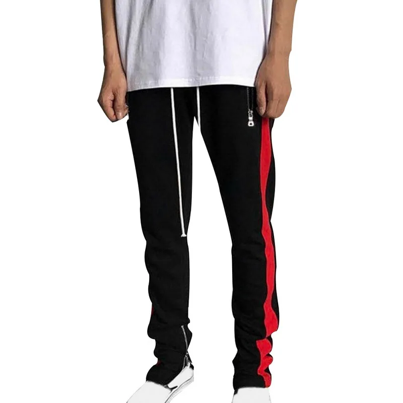 2019 новые мужские штаны для бега Лоскутные фитнес повседневные эластичные