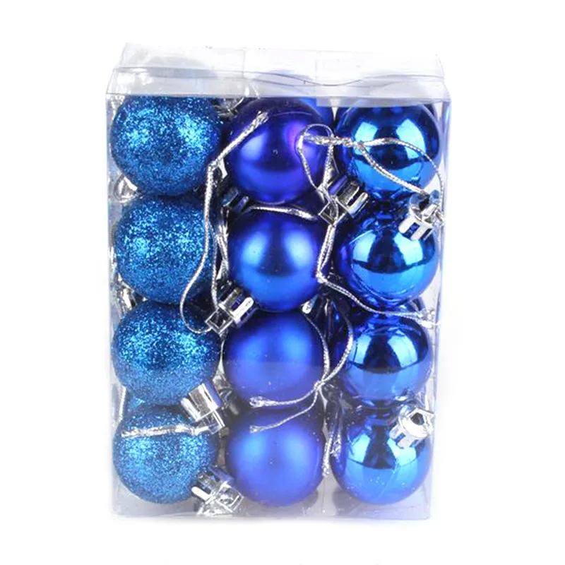 24Pcs/Lot Christmas Tree Ball Baubles Xmas Party Wedding Hanging Ornament Decoration Supplies 10 Colors|decoration supplies|decorative