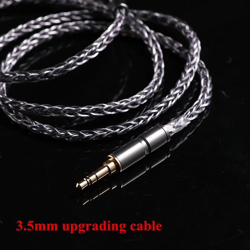 3.5mm straight BGVP 6N 8 ядро 400 проволока чистого серебра покрытием OCC 2,5 мм/3,5 мм MMCX кабель наушников Audiophile балансировочный кабель для Shure SE846 SE215 - Цвет: 3.5mm straight