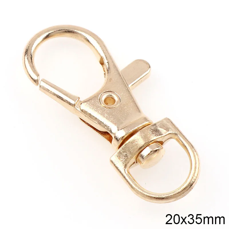 Rose gold color 10 шт./лот 15x35 мм Классический брелок для ключей шарнирная застежка-Омар зажимы крюк Брелок Сплит брелок для сумки ремень цепи собаки - Цвет: Rose gold color