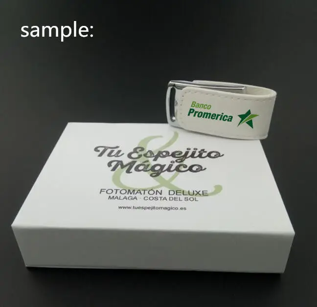 Пользовательские печать фотографии Логотип Кожа usb 2,0 memory stick flash pendrive(более 20 шт, бесплатный логотип на usb и коробке