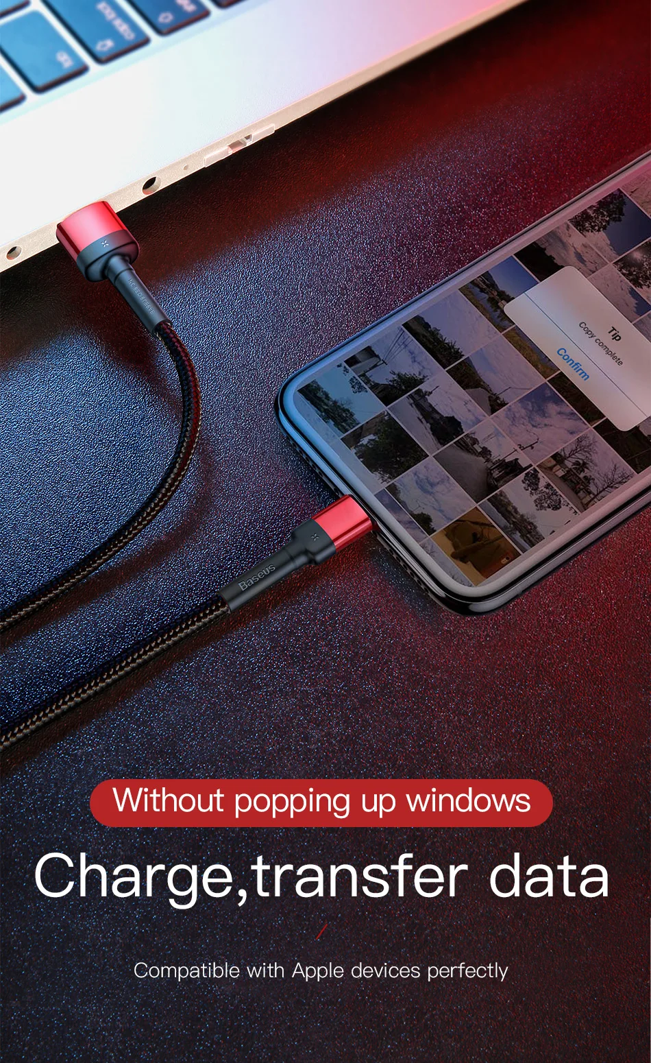 Baseus USB кабель для iPhone XS Max XR X 8 7 6 6s Plus 5 5S SE iPad Pro 2.4A Быстрая зарядка шнур для передачи данных кабели для мобильных телефонов
