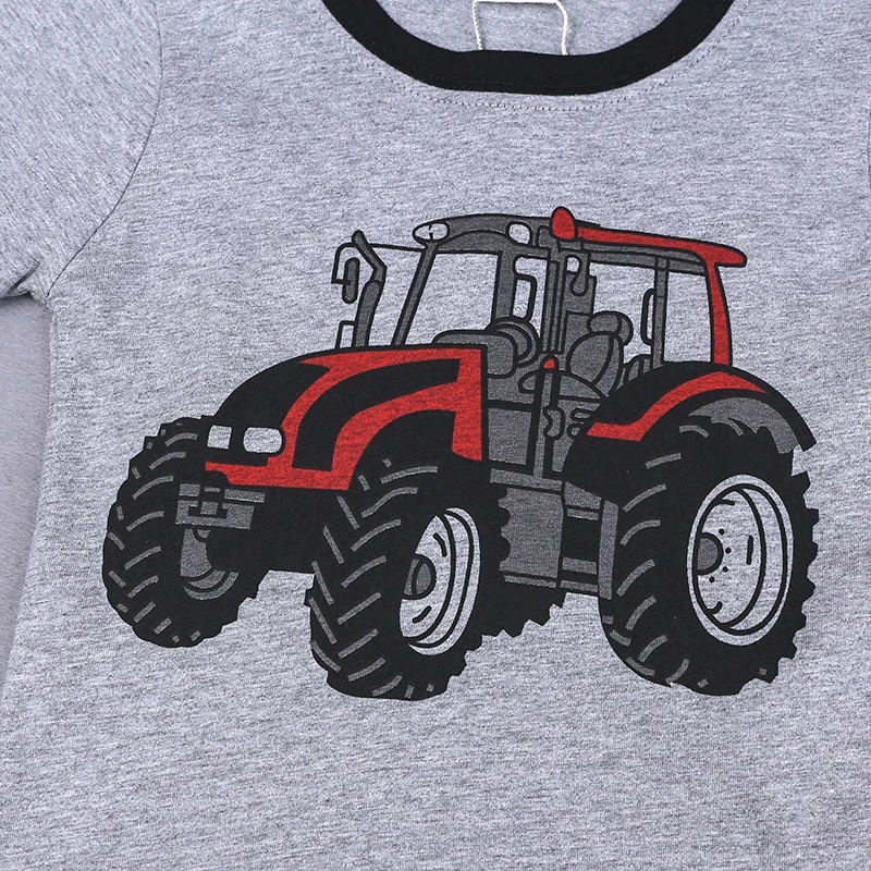 Boy clothes summer 2021 boy sets children's clothing tractor print boys short sleeve shirts + shorts Cool | Детская одежда и
