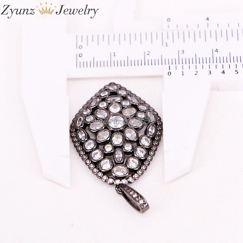 5 шт. медная подвеска в виде геометрической капли с микрозакрепкой фианита для