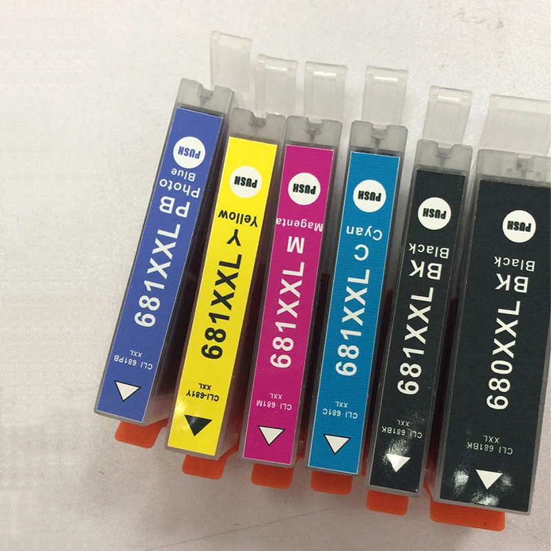 6 шт. для Canon PGI680 CLI681 PGI 680 чернильный картридж PIXMA TR7560 TR8560 TS6160 TS8160 TS9160 офисная