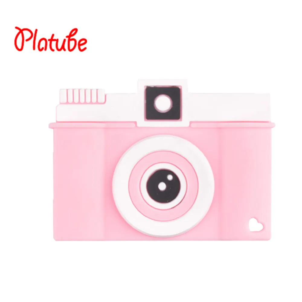 camera pink Силиконовый грызунок пищевой силикон Прорезыватели для зубов мультфильм детский Прорезыватель без БФА, подвеска-прорезыватель ожерелье аксессуары детские для новорожденных силиконовые прорезыватели грызунок силиконовый - Цвет: camera pink