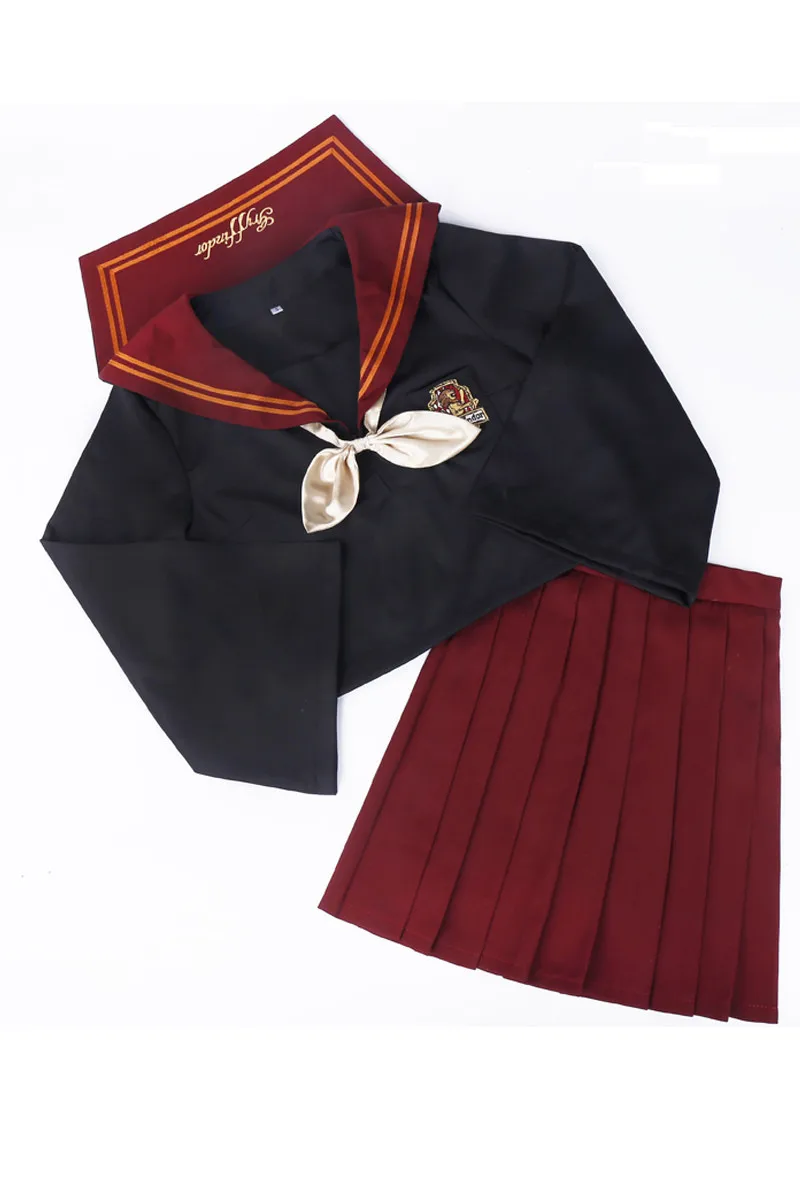 Японская школьная униформа для девочек в морском стиле топы + галстук-бабочка