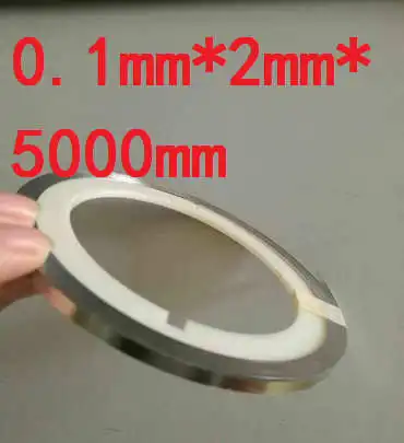 Width 2mm 5 м/рулон 0,1 мм толщиной любой ширины 99.96% чистого никеля пластины полосы листы чистого никеля для батареи электрода точечной сварки машины - Цвет: Width 2mm