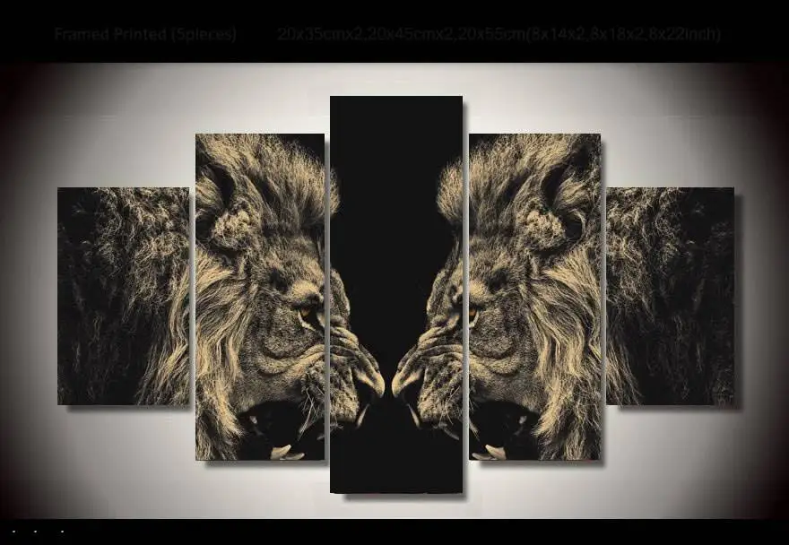 5 шт. в рамке с рисунком на стене модульные картины холст художественные принты