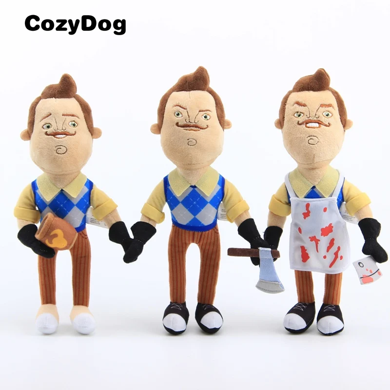 Плюшевые игрушки Hello Neighbor мягкая набивная кукла фартук соседа Мясницкий и кофе 25