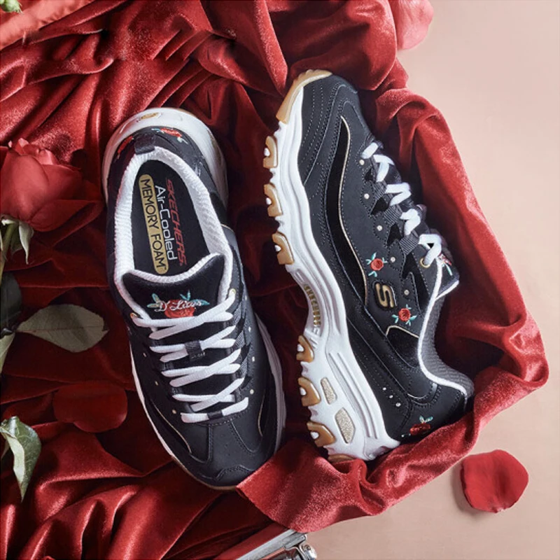Женские кроссовки для бега Skechers удобные дышащие повседневные на толстой подошве