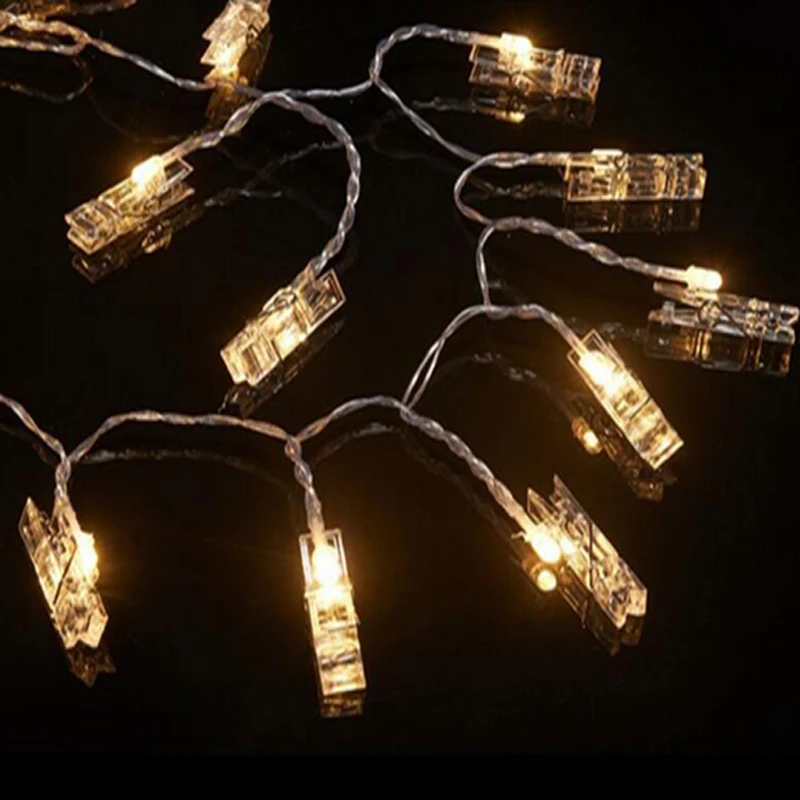 8 функциональная светодиодная гирлянда с зажимом 20ledsphoto дистанционным