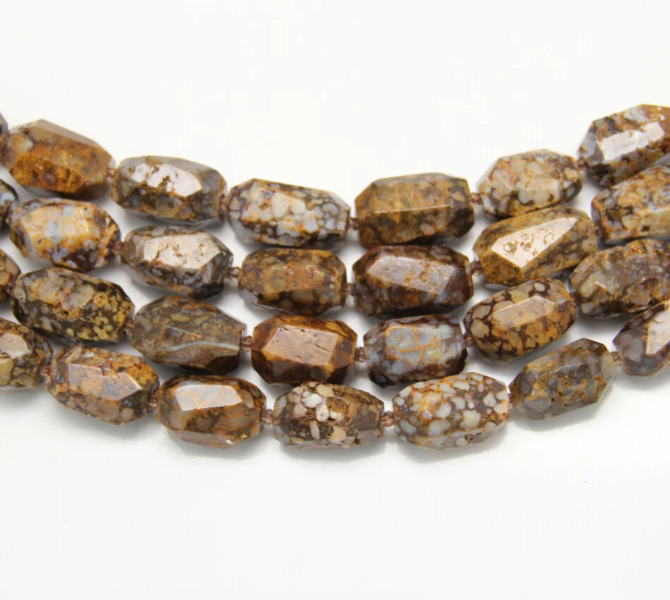 Brown Opal Faceted Nugget Loose Beads Pendants Jewelry 15.5&quot strand Raw Stones Drilled Cut Slab Necklace | Украшения и