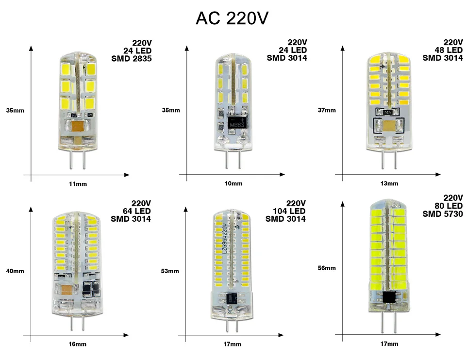 Лампада светодиодный светильник G4 12V 220V SMD 2835 3014 5730 ампулы светодиодный угол Luz Bombillas светодиодный G4 12V светильник лампы Точечный светильник лампы