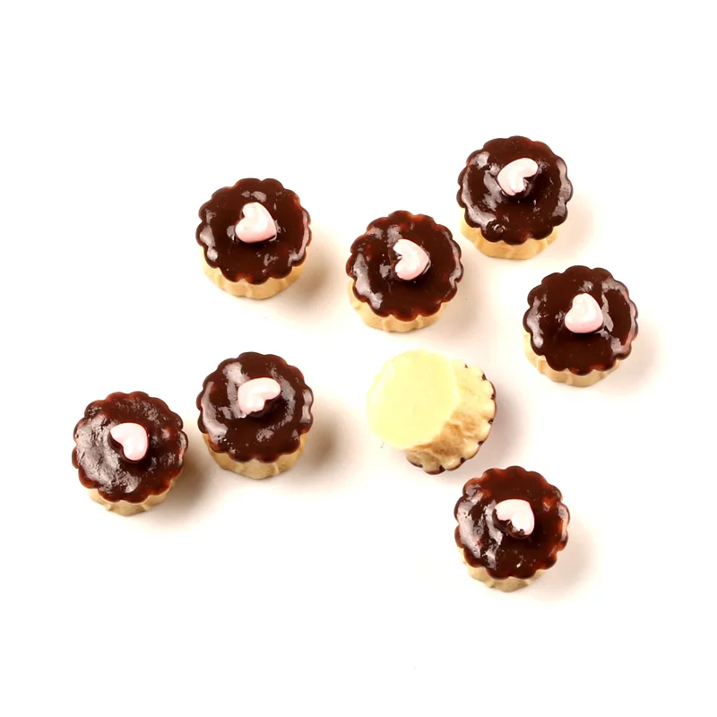 

20Pcs Heart Cakes Resin Decoration Crafts Beads Frame Flatback Cabochon Scrapbook DIY Embellishments Accessories