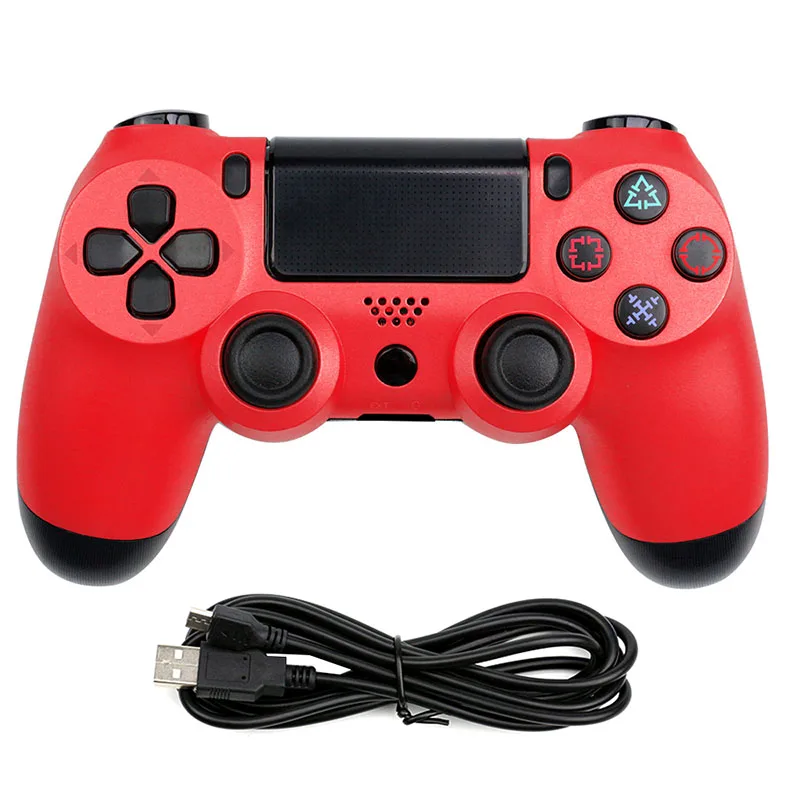 Red Проводной игровой контроллер для PS4 DualShock Вибрационный джойстик геймпады, совместимые с playstation 4 - Цвет: Red
