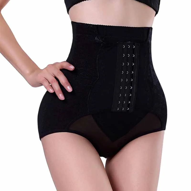 black Женская Талия Cincher Butt Lifter Высокая талия контроль тренера трусики шейпер для живота Пояс для похудения нижнее белье Контроль трусы - Цвет: black