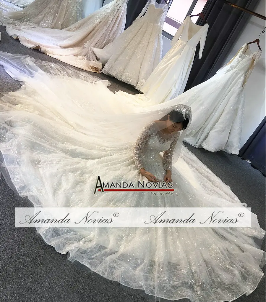 Халат de soiree торжественное платье Аманда novias сверкающих новые модели