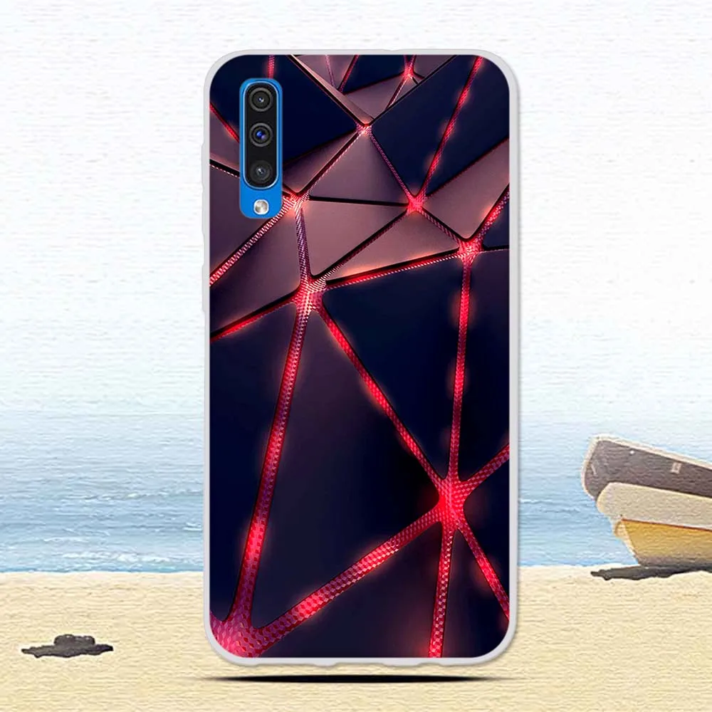 Чехол для Samsung Galaxy A50 A 50 цветной защитный чехол с принтом кота Мягкие силиконовые
