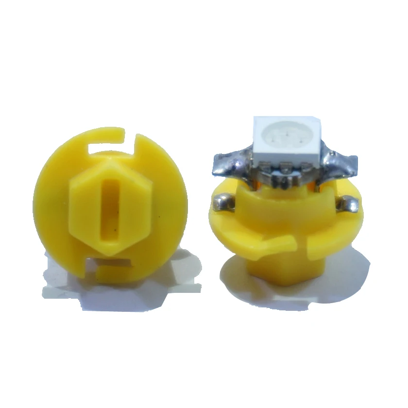 10 шт./партия B8.4 B8.4D T5 5050 1SMD светодиодный Авто габаритный фонарь Панель огни Клин лампочки приборной панели ac/DC 12V