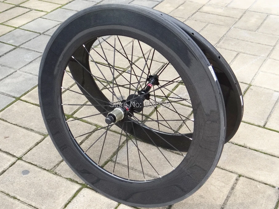 

FLX-WS-TW08: углеродная Глянцевая велосипедная трубчатая колесная пара для дорожного велосипеда 88 дюймов, обод базальтового тормоза, ступица, спицы