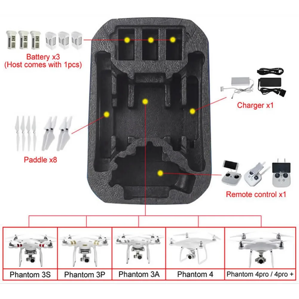 DJI PHANTOM 4 Drone PC жесткий рюкзак для квадрокоптера dji Phantom 3 Универсальный