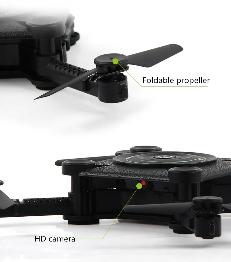 

Aircraft folding drone HC651W WiFi real-time transmission HD aerial quadcopter