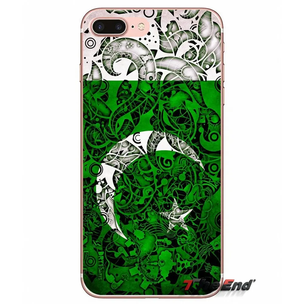 Мягкий чехол для Samsung Galaxy S3 S4 S5 MINI S6 S7 edge S8 Plus Note 2 3 4 5 Grand Core Prime Pakistan Flag Banner Moon Star |