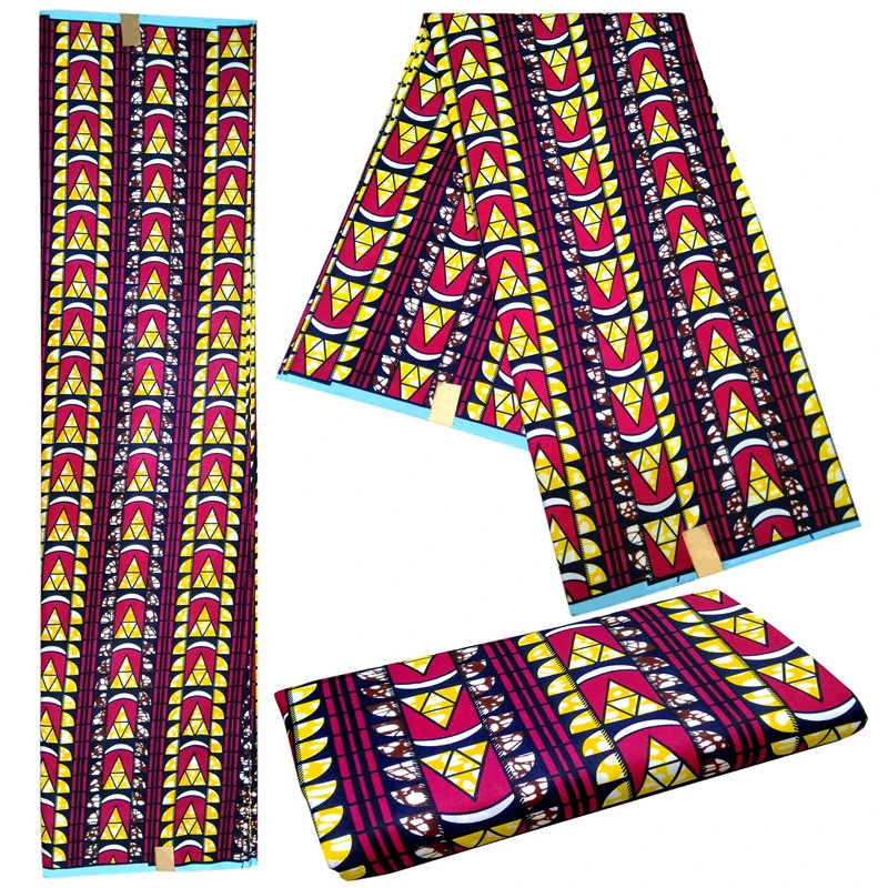 

Polyester material African wax fabric fashionable printed wax fabric for dress sewing 12 yards per lot LBD-215