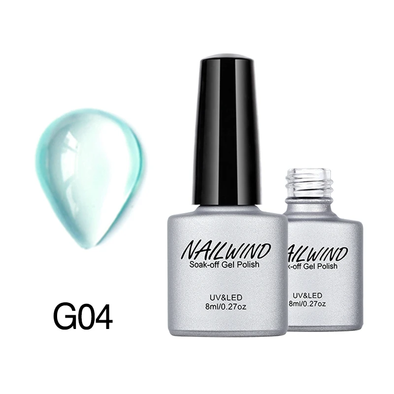 NAILWIND 8 мл матовое желе гель лак для ногтей верхнее Базовое покрытие требуется дизайн ногтей УФ светодиодный блестящие украшения для маникюра гель лак - Цвет: 4