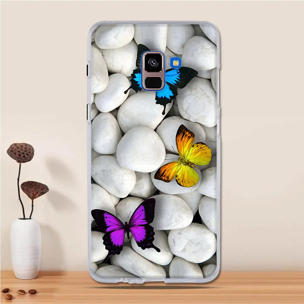 Чехол для телефона Samsung Galaxy A6 + Plus 2018 Мягкий Силиконовый ТПУ милый окрашенный