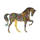 Наклейки Ugar в виде скелетных лошадей, красочные украшения для автомобиля, виниловые наклейки, персонализированные аксессуары