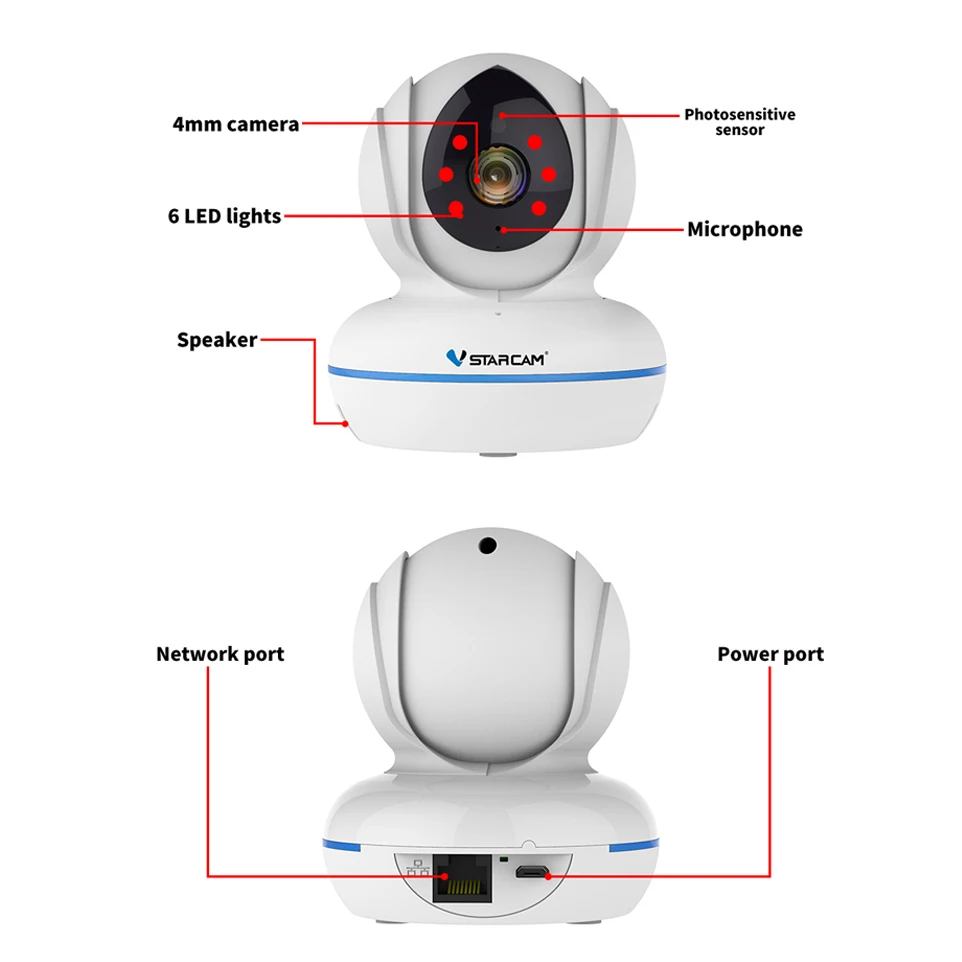 Беспроводная IP камера Vstarcam C22Q 4 МП Full HD 2 ГГц|Камеры видеонаблюдения| |