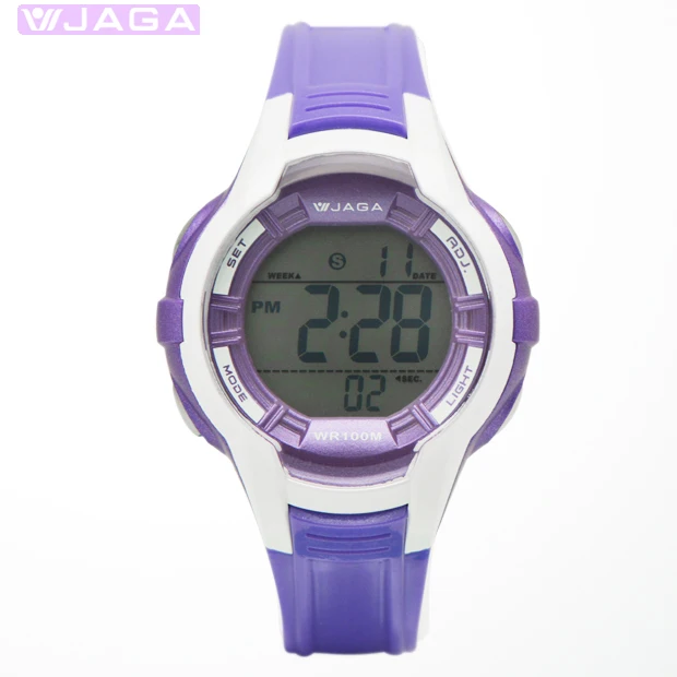JAGA Relojes Hombre женские многофункциональные электронные часы Relogio Feminino водонепроницаемые спортивные часы M994 - Цвет: Фиолетовый